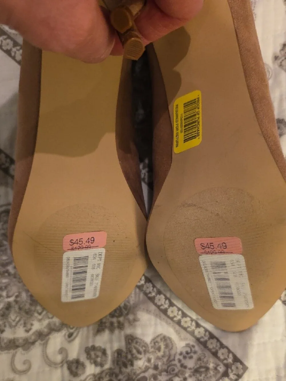 Steve Madden Taupe Over-the-Knee Peep-Toe Stiletto Boots